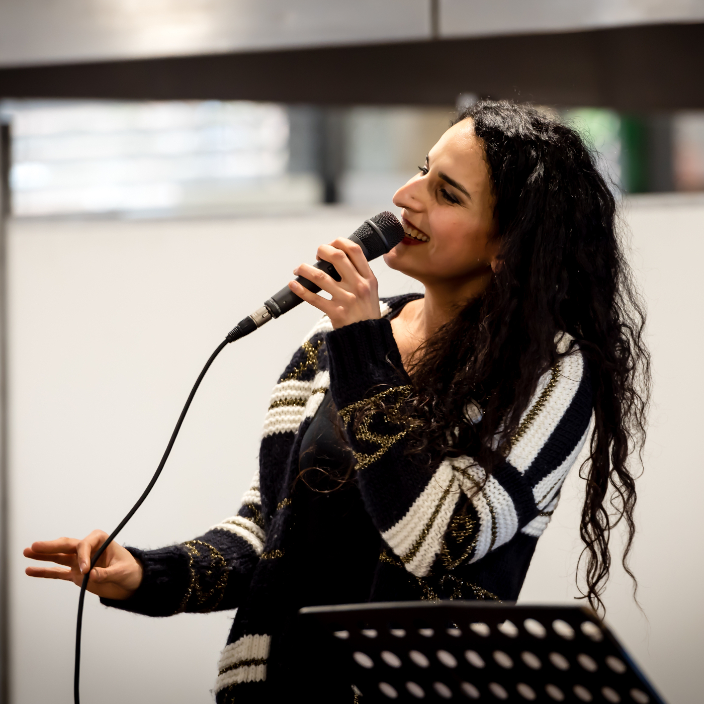 Sepideh Baradaran singing at Euskirchener Friedenstag